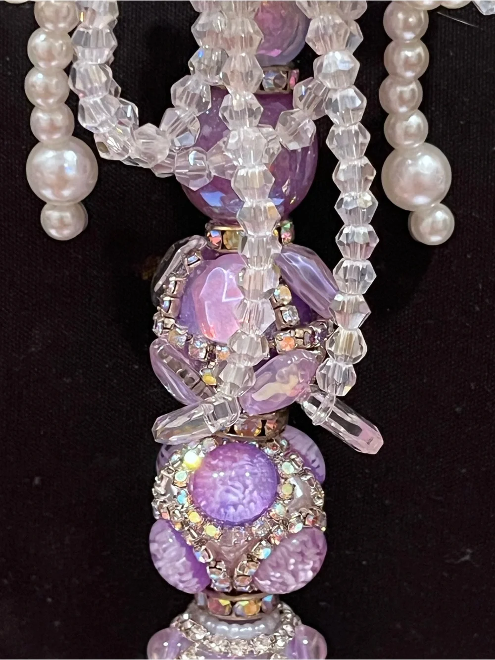 Handcrafted Purple Rose focal fancy Beaded pen